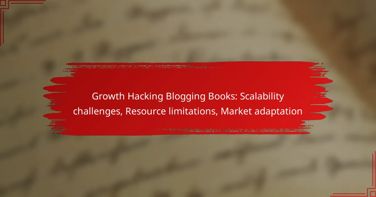 Growth Hacking Blogging Books: Scalability challenges, Resource limitations, Market adaptation