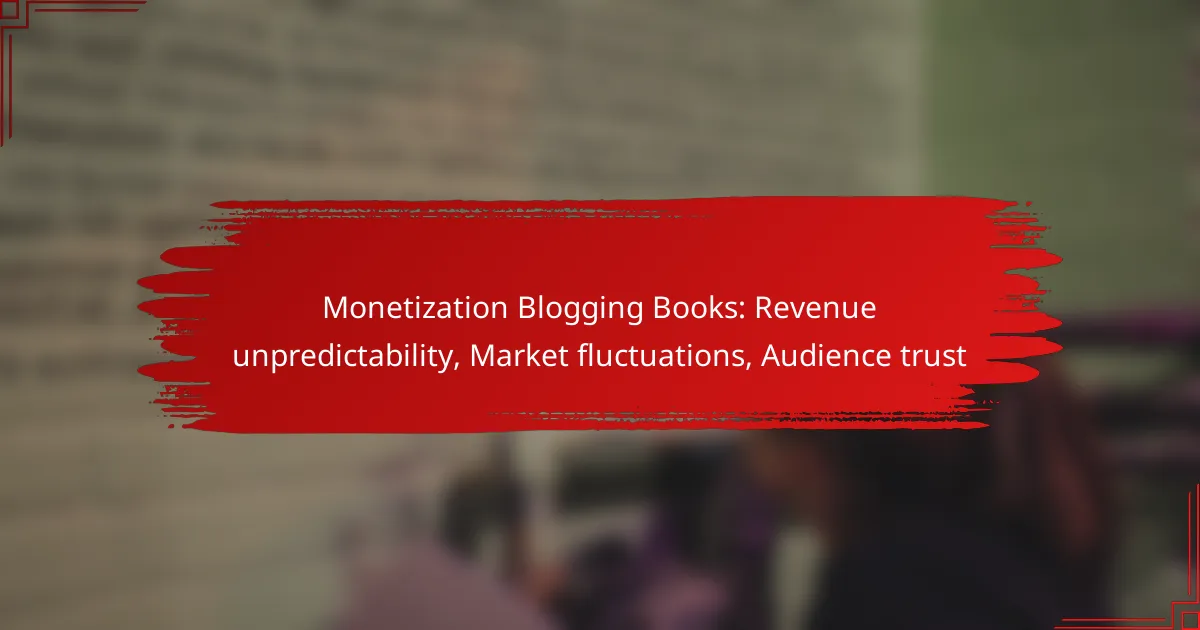 Monetization Blogging Books: Revenue unpredictability, Market fluctuations, Audience trust