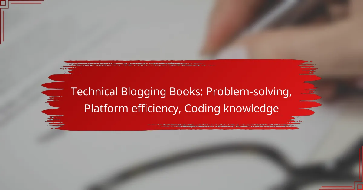 Technical Blogging Books: Problem-solving, Platform efficiency, Coding knowledge
